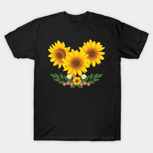 Painted Sunflower Bouquet T-Shirt